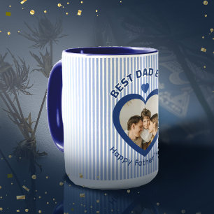 Caneca Melhor Pai do Mundo Foto Carta Modelo Minimalista