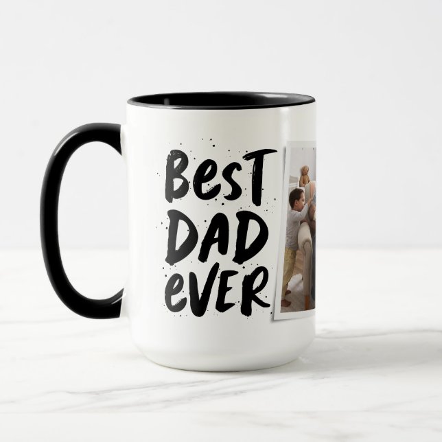 Caneca Melhor pai do mundo foto moderna no Dia dos Pais p (Esquerda)