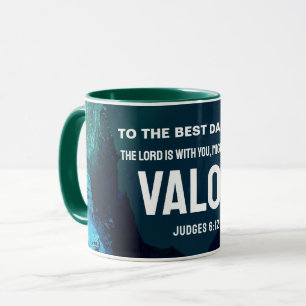 Caneca Melhor Pai do Mundo HOMEM VALENTE E PODEROSO Crist