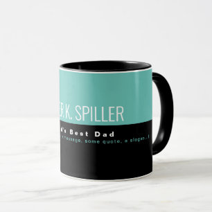 Caneca Melhor Pai do Mundo Metade Azul Metade Preto