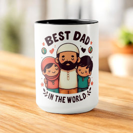 Caneca Melhor Pai do Mundo - Pai Muçulmano Amoroso