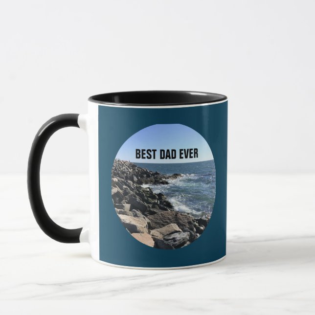 Caneca Melhor Pai do Oceano Atlântico Caça Azul (Esquerda)