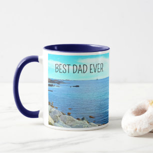 Caneca Melhor Pai do Oceano Azul Foto Azure Sky