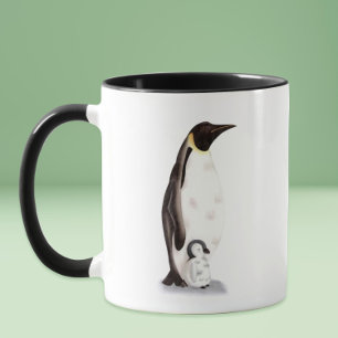 Caneca Melhor Pai jamais Imperador Pinguin e Bebê Ilustra