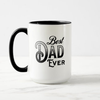 Caneca Melhor Pai Nunca | Texto da Vintage em Preto e Bra