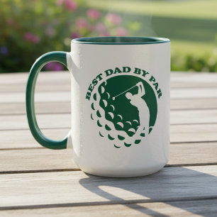 Caneca Melhor Pai Por Par Golfe Moderno
