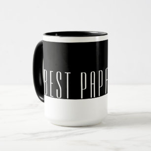 Caneca Melhor PAPA Preto e Branco Moderno Nunca