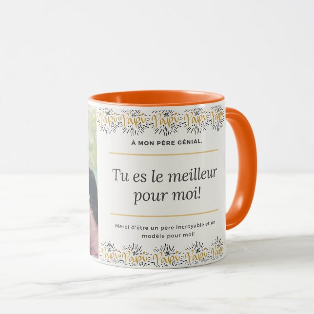 Caneca Melhor Papai do Mundo - Presente Perfeito (Frente Esquerda)