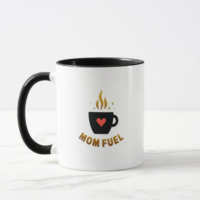 Caneca Melhor presente da mãe - "Combustível da mãe" - Íc (Esquerda)