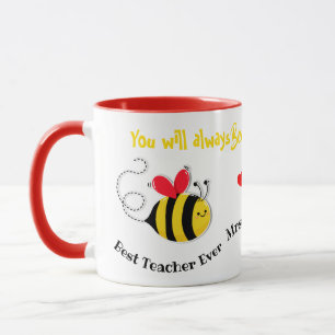 Caneca melhor professor de abelha de mel para a dama de p