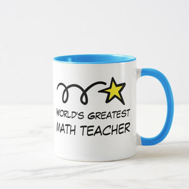 Caneca Melhor Professor de Matemática do Mundo - Presente (Direita)