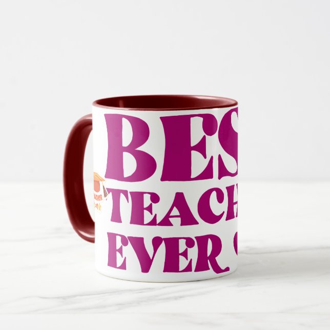 Caneca Melhor Professor de Todos os Tempos  (Frente Esquerda)