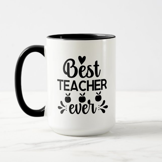 Caneca Melhor Professor de Todos os Tempos Wordart (Esquerda)