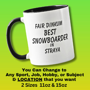 Caneca Melhor PRÓTIPO de SNOWBOARDER na Austrália 