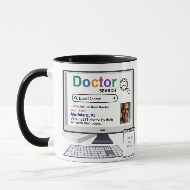 Caneca Melhor Resultado De Busca Do Médico Engraçado Com  (Esquerda)