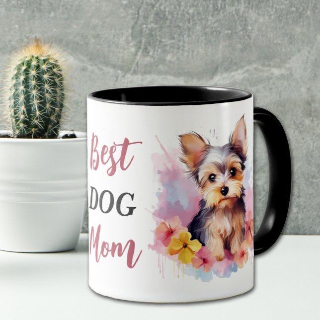 Caneca Melhor Yorkshire Terrier Dog Mãe (Criador carregado)
