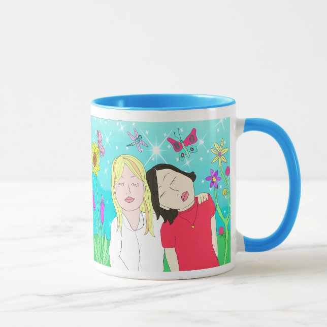 Caneca Melhores Amigos Sempre Arte Folclórica (Direita)