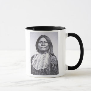 Caneca Membro duma tribo do Comanche, 1872 (foto de b/w)