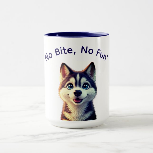 Caneca Meme Cachorro Sem Mordida Sem Diversão (Centro)