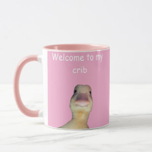 Caneca Meme de Pato Engraçado – “Bem-vindo ao Meu Quarto”