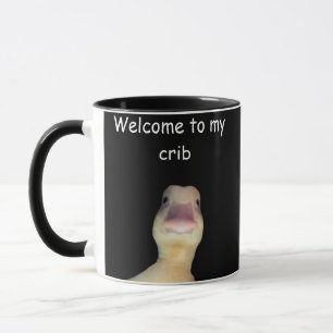 Caneca Meme de Pato Engraçado – “Bem-vindo ao Meu Quarto”