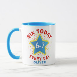 Caneca Meme Engraçado Seis Hoje 6-7 Todos os Dias Anivers