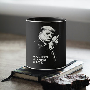 Caneca Meme Engraçado Trump Dedo do Meio 2026