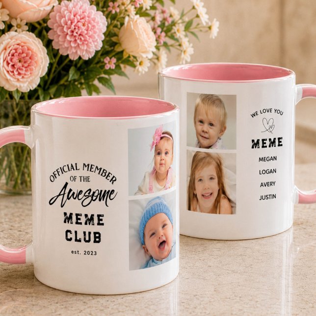 Caneca MEME Incrível Colagem de Fotos (Criador carregado)