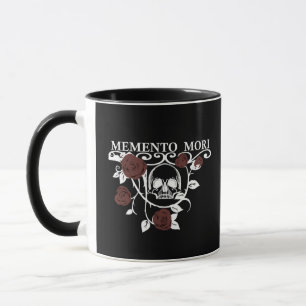 Caneca Memento mori rosas vermelhas