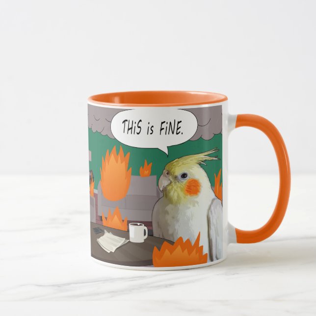 Caneca Memória Engraçada Da Cockatiel Isto É Bela Proprie (Direita)