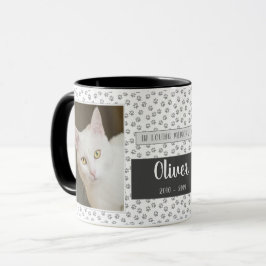 Caneca Memorial de Estimação Cinza Em Memória Cari