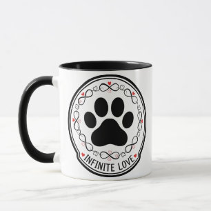 Caneca Memorial de Estimação Impressão de Pata de