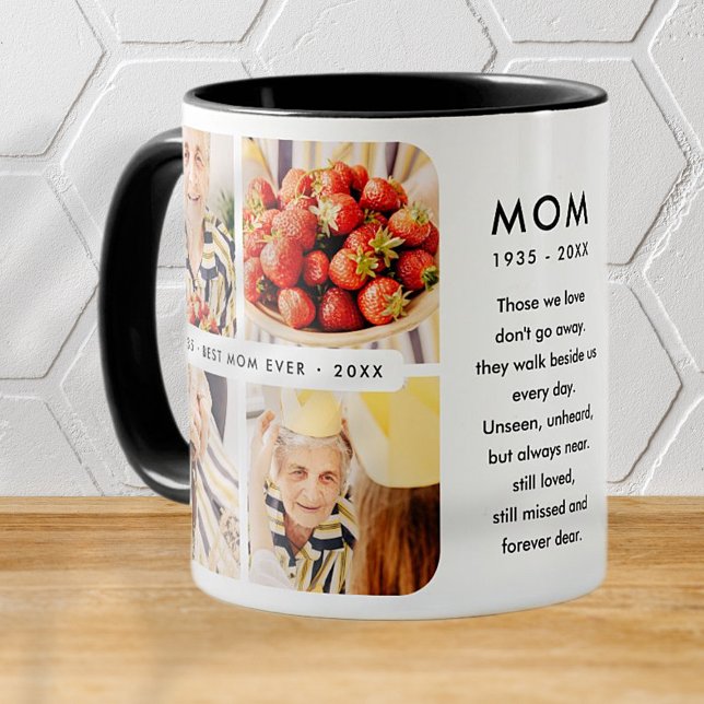 Caneca Memorial Melhor Mãe Alguma Vez Moderna Colagem de  (Criador carregado)