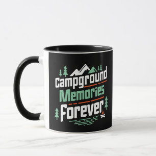 Caneca Memórias de Campground para sempre, momentos de ac