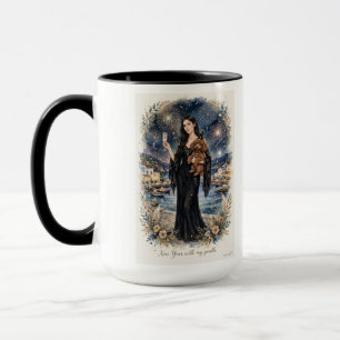 Caneca Menina beijando cachorrinho Poodle–Mãe de Poodle