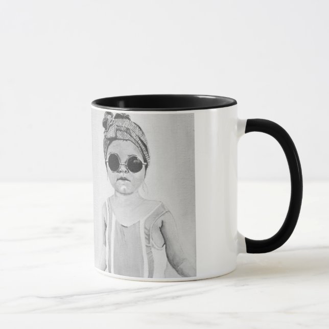Caneca Menina da forma com citações inspiradores (Direita)