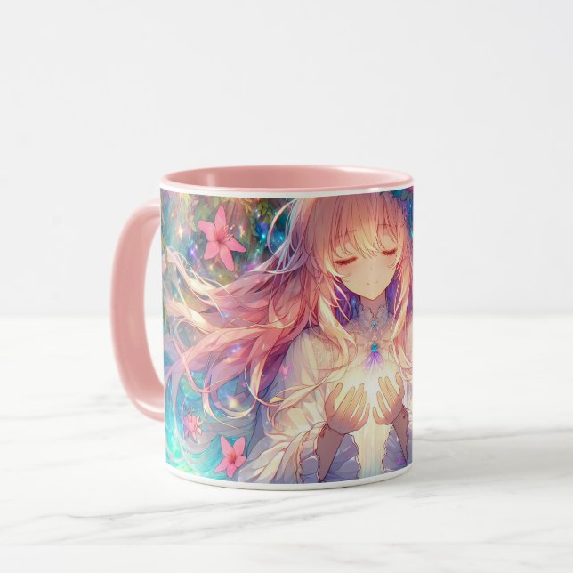 Caneca Menina de animação etérea mágica (Frente Esquerda)