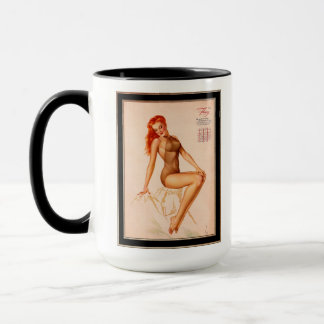 Caneca Menina de fevereiro Varga Rapariga 1946 Calendário