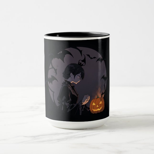 Caneca menina do halloween (Centro)