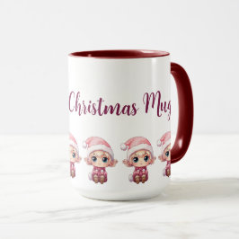 Caneca Menina Elfa Natal Magia Personalizada