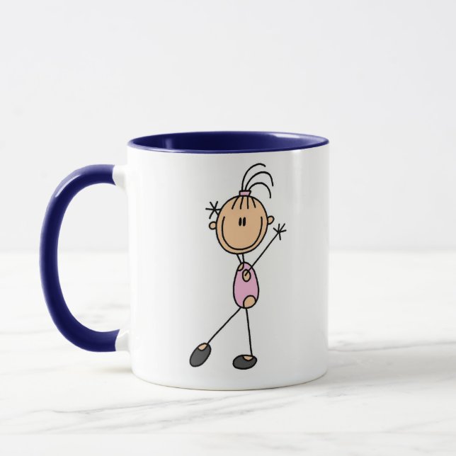 Caneca Menina Ginasta de Rosa (Esquerda)