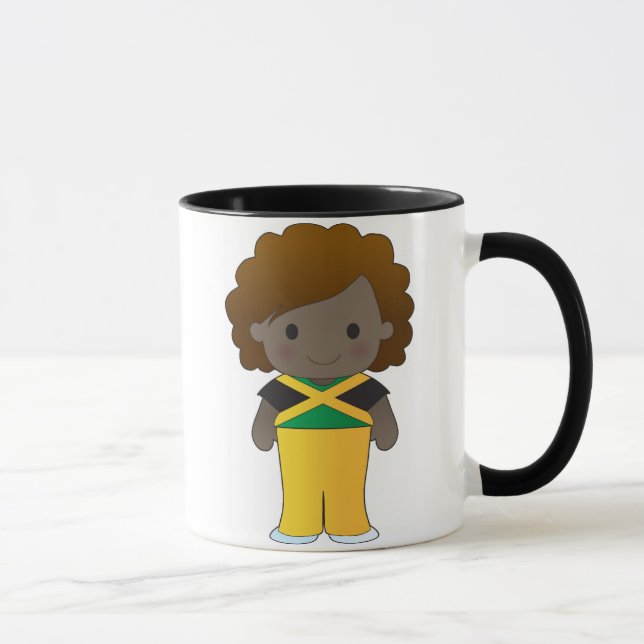Caneca Menina jamaicana pequena (Direita)