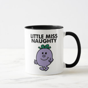Caneca Menina Naughty Letra negra