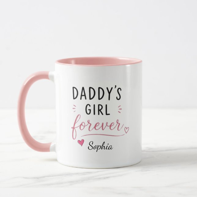 Caneca Menina Personalizada do Papai para Sempre (Esquerda)