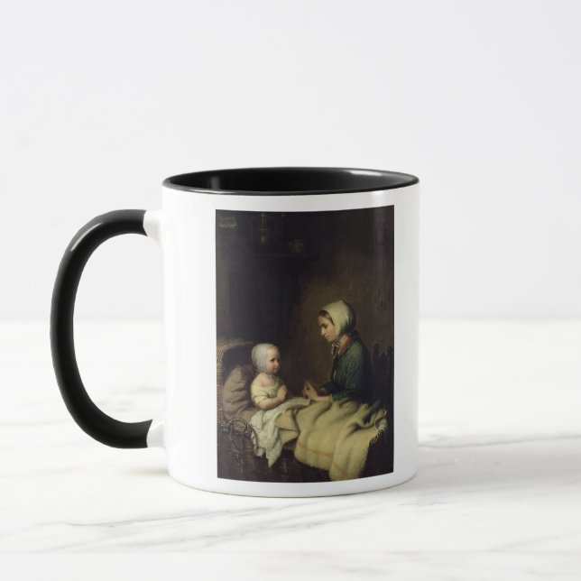 Caneca Menina que diz suas orações na cama (Esquerda)