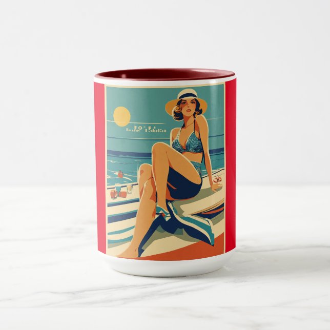 Caneca Menina retrô (Centro)