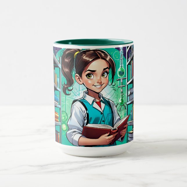 Caneca Meninas Amam a Ciência! (Centro)