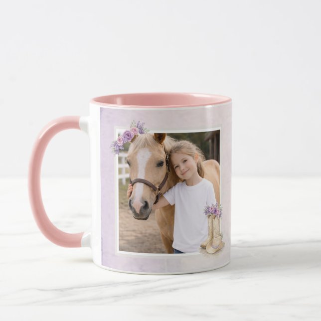 Caneca Meninas Floral Roupas Equestres (Esquerda)