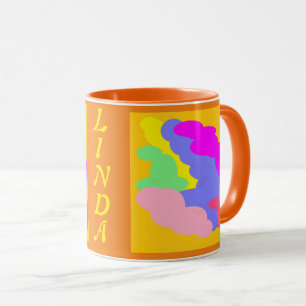 Caneca Meninas Linda chamam de cor azul pálido, verde pál
