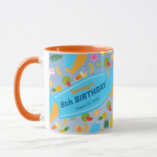Caneca Menino de bodyboard se divertindo na festa de aniv